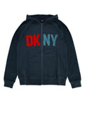 Dkny Junior Logo-Embroidered Hoodie — Navy