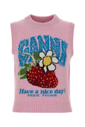 Ganni Wool Tank Top — Pink