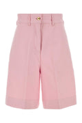Patou Cotton Bermuda Shorts — Pink