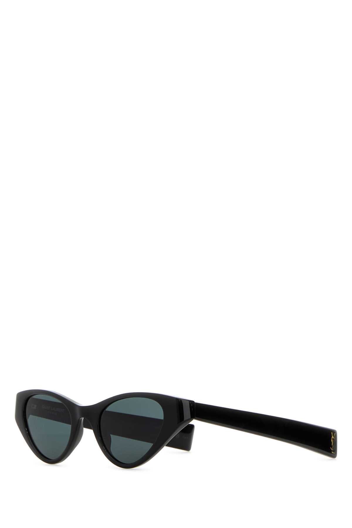 Saint Laurent MONOGRAM Cat-Eye Acetate Sunglasses — Black
