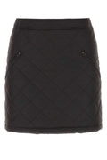 Burberry Quilted Cotton Mini Skirt — Black