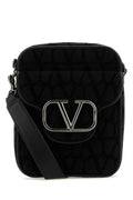 Valentino Garavani Quilted Fabric Crossbody Bag — Black