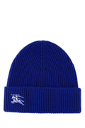 Burberry CUFFIA Cashmere Ribbed Beanie — Blue