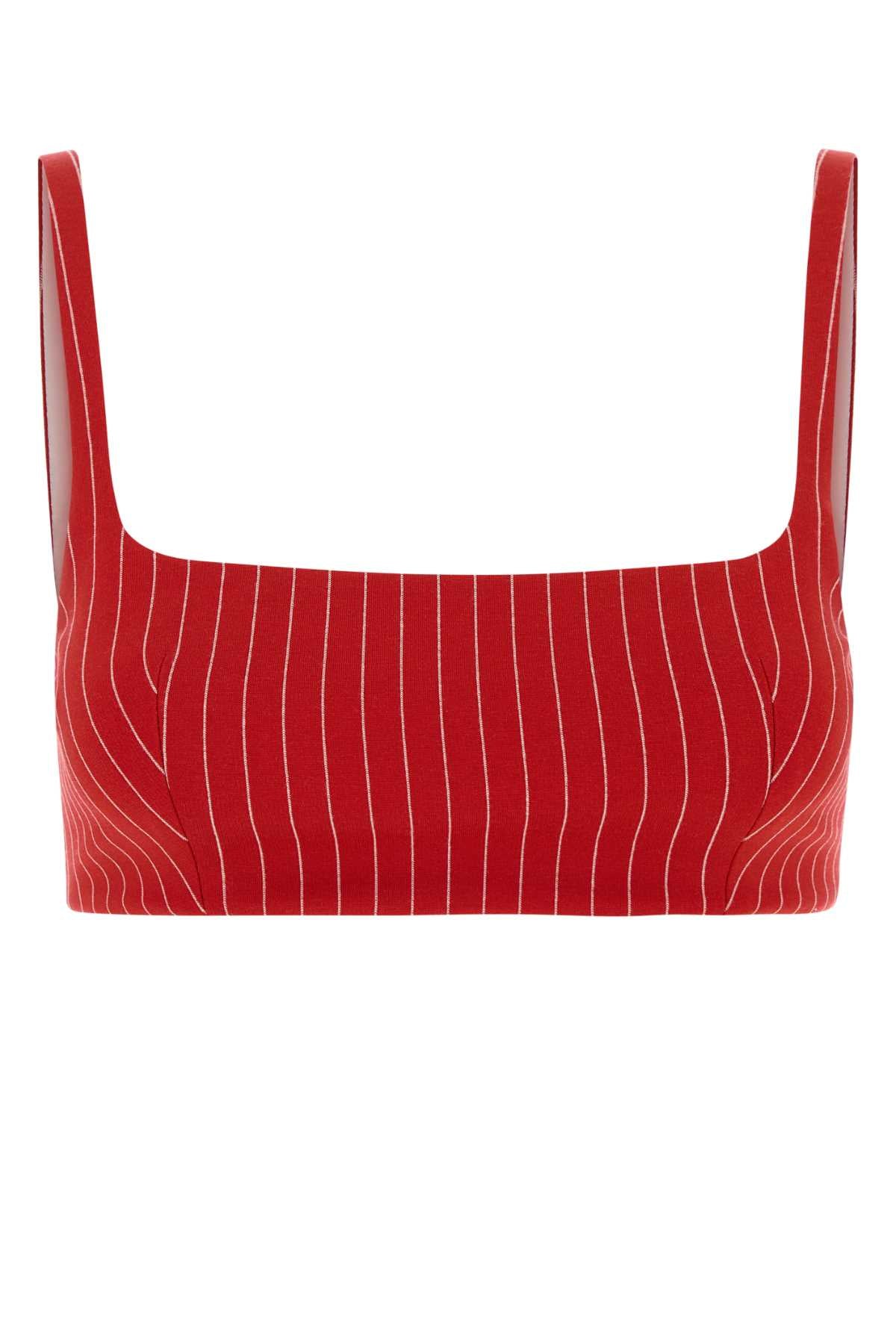 Top corto Oriane Bralette — Rojo