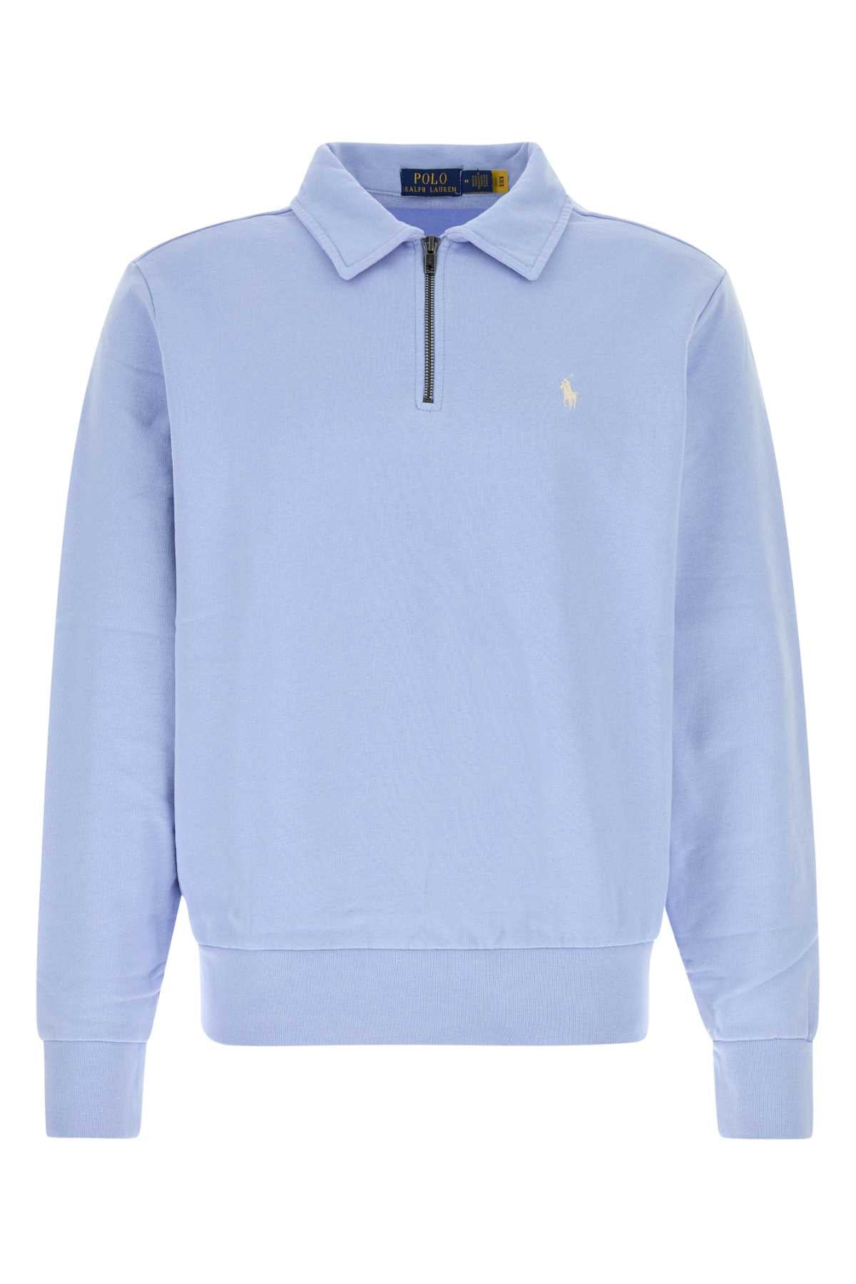 Polo Ralph Lauren Cotton Knit Half-Zip Sweater — Blue