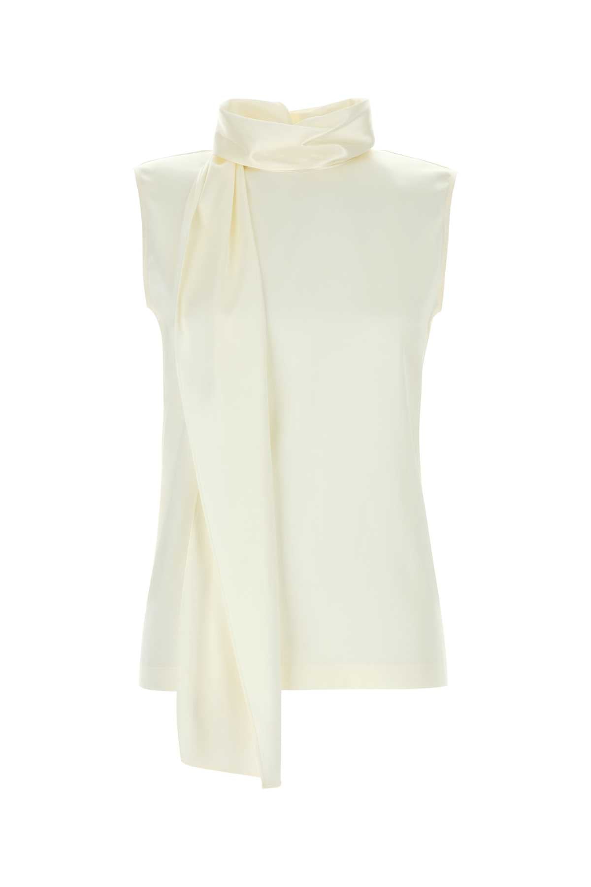 Bottega Veneta Scarf Blouse — White