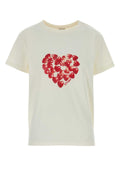 Chloé Cherry Heart-Print Cotton T-Shirt — White