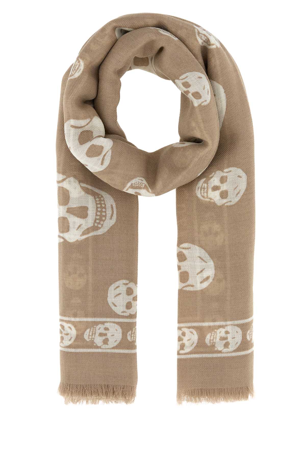 Alexander McQueen Skull Scarf — Beige