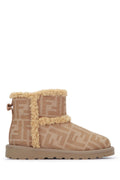 Fendi Kids Tessuto Boot — Beige