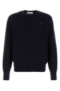 AMI Paris Merino Wool Sweater — Navy