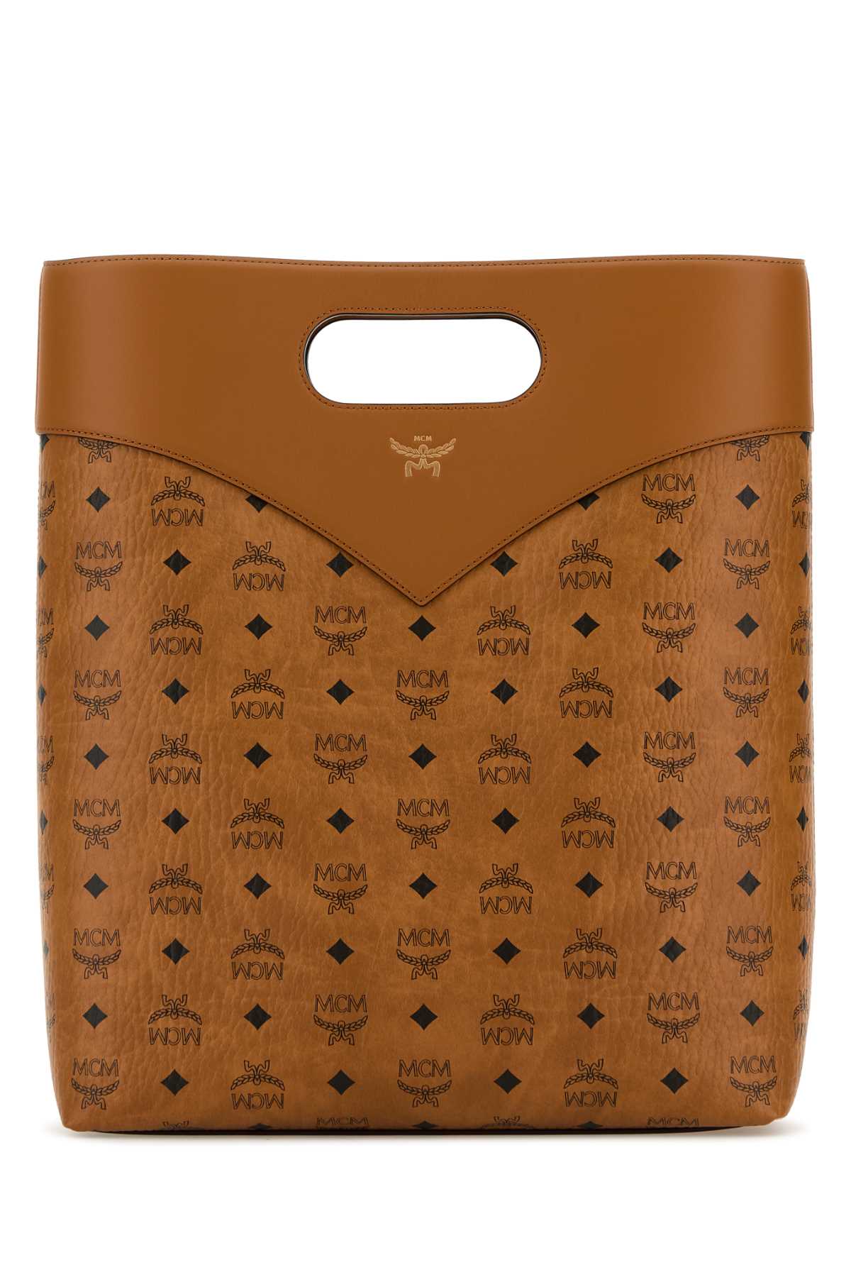 MCM Diamond VLM Tote Bag — Cognac
