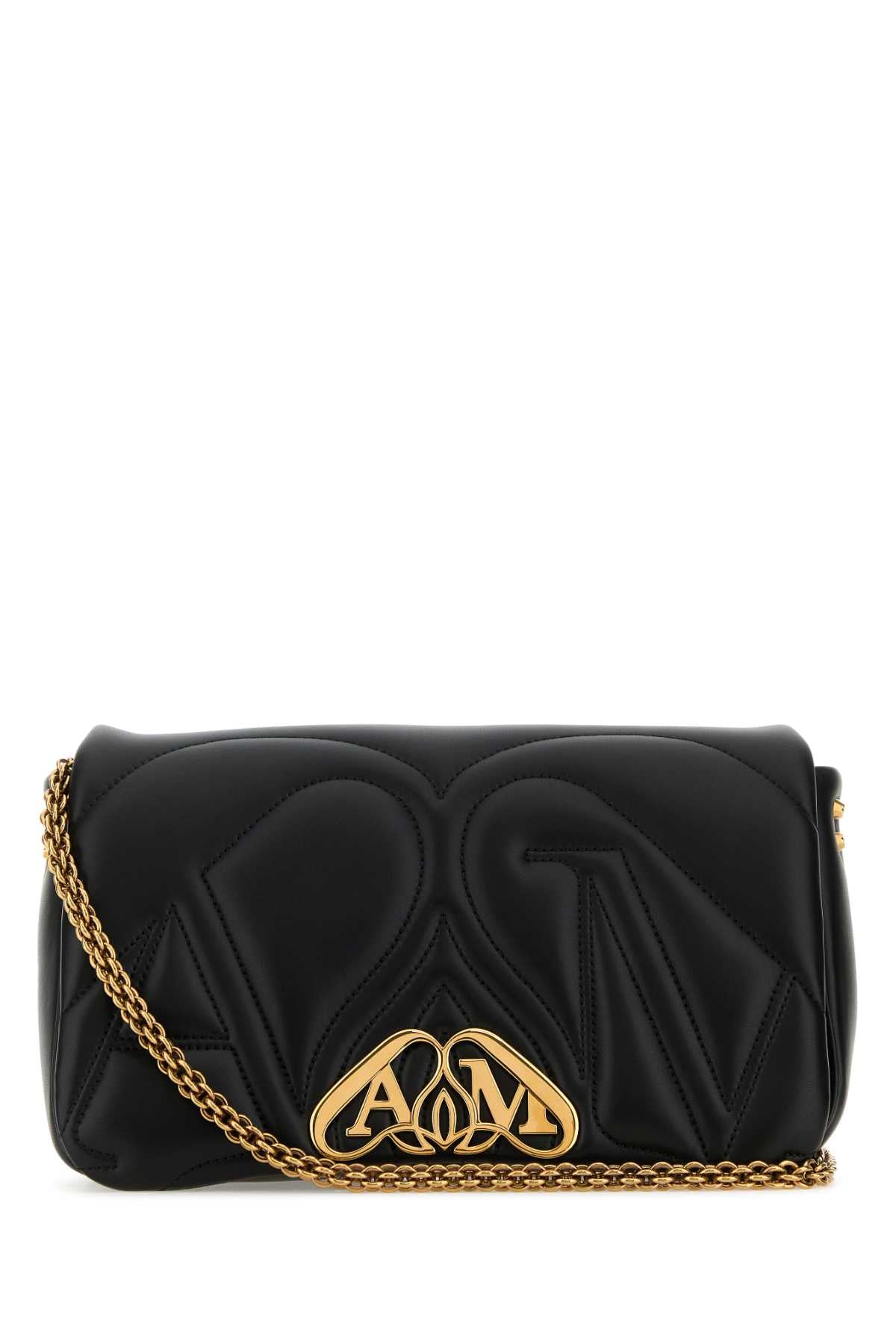 Alexander McQueen Seal Shoulder Bag — Black