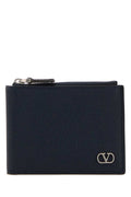 Valentino Garavani Calf Leather Coin Purse — Navy