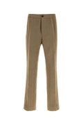 Ferragamo Linen-Viscose Blend Trousers — Beige