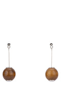 Jacquemus Grandes Earrings — Brown
