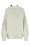 JW Anderson Two-Tone Acrylic Blend Sweater — White
