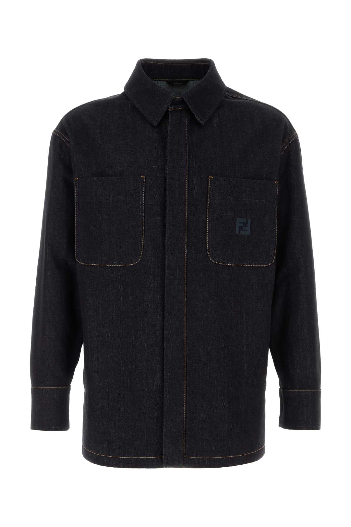 Fendi Embroidery Jacket — Blue