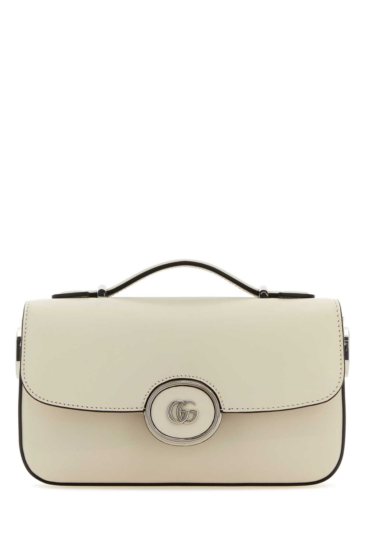 Gucci Leather Shoulder Bag — White
