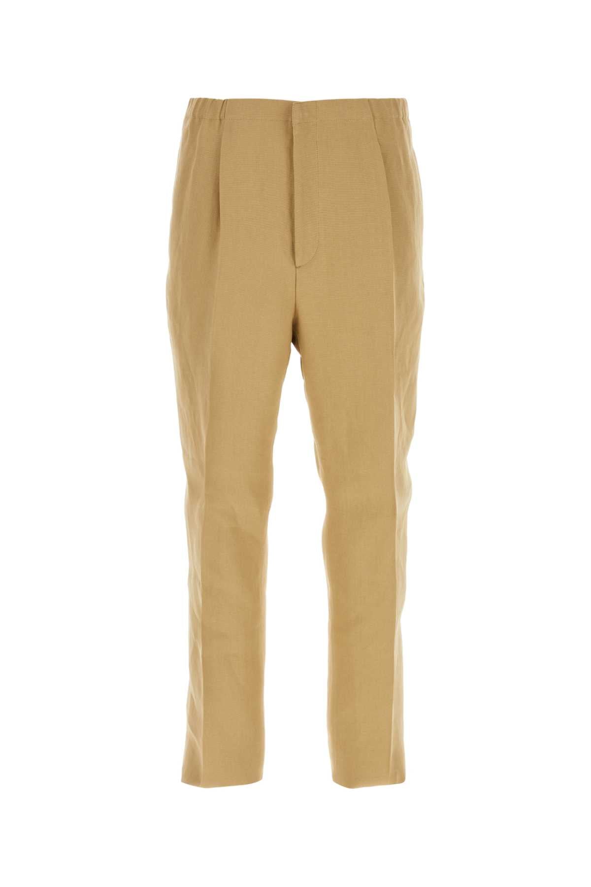 Fendi Paper Trousers — Camel
