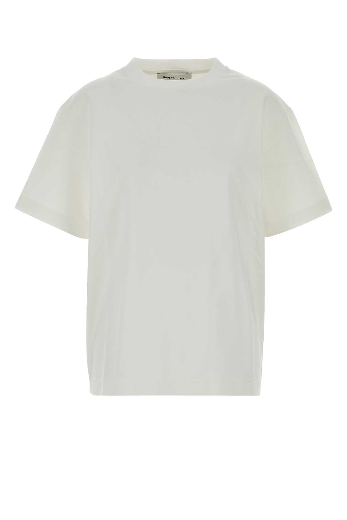 Carven Cotton T-shirt — Beige