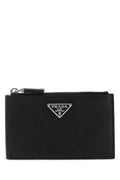 Tarjetero Prada de piel Saffiano — Negro