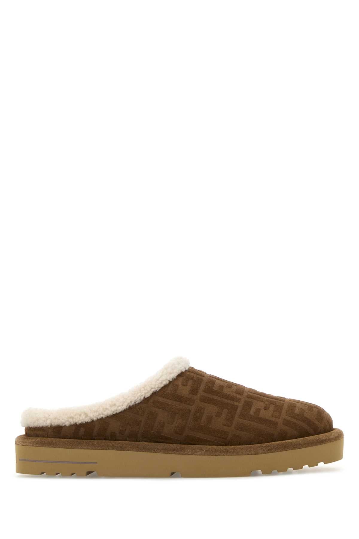 Fendi Simil Slipper — Brown