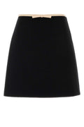 Valentino Garavani Tweed Mini Skirt — Black