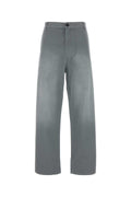 Miu Miu Grey Twill Trousers — Gray
