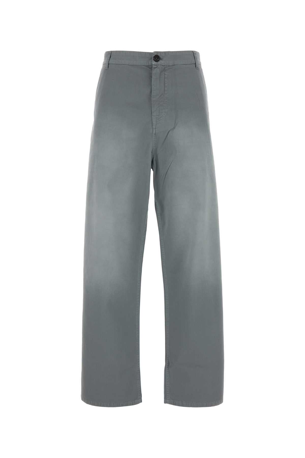 Miu Miu Grey Twill Trousers — Gray