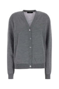 Gucci Wool Button-Front Cardigan — Gray