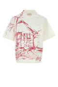 Prada Printed Poplin Shirt — White