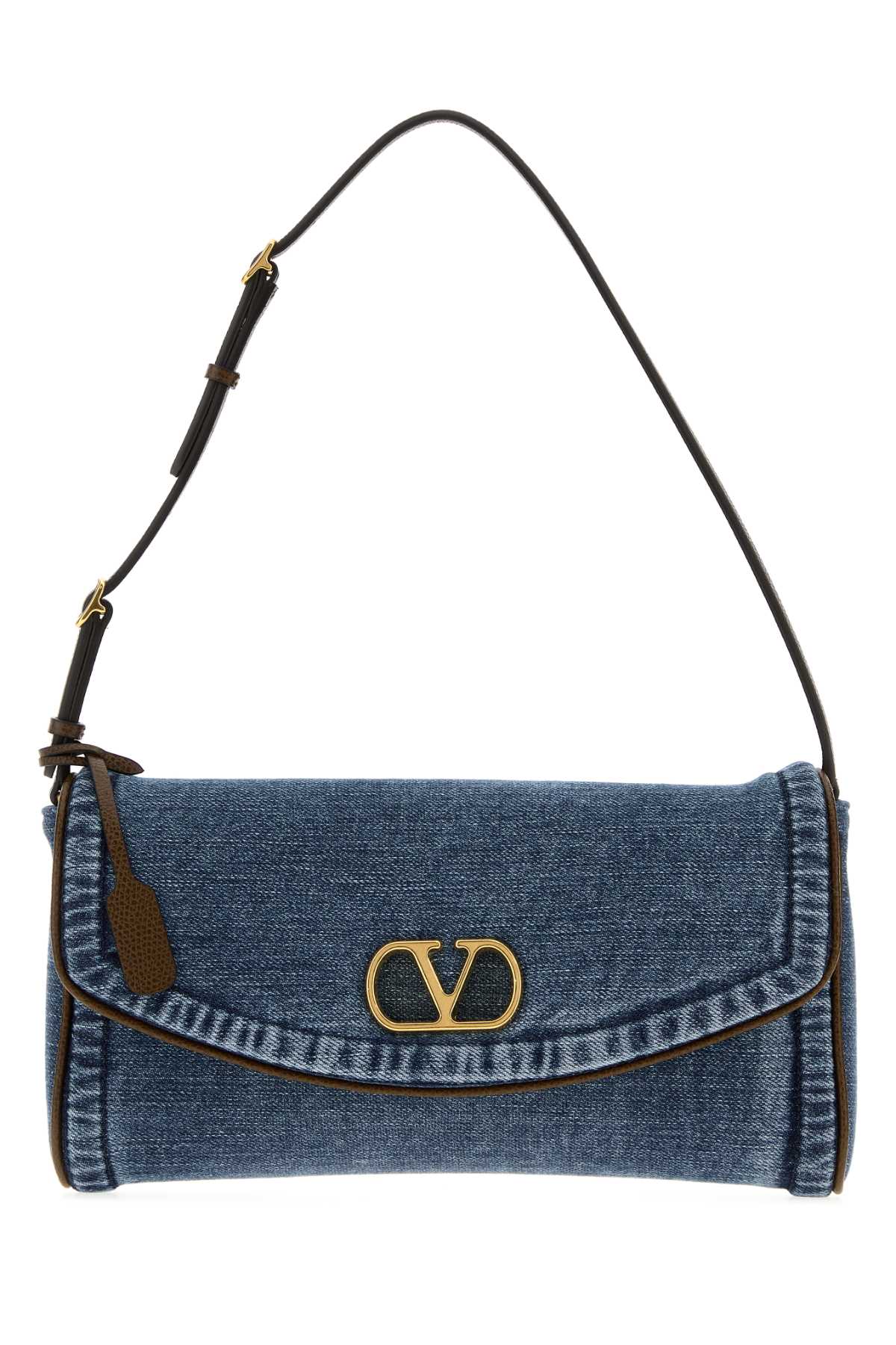 Valentino Garavani Denim Shoulder Bag — Blue