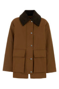 Ganni Twill Jacket — Brown