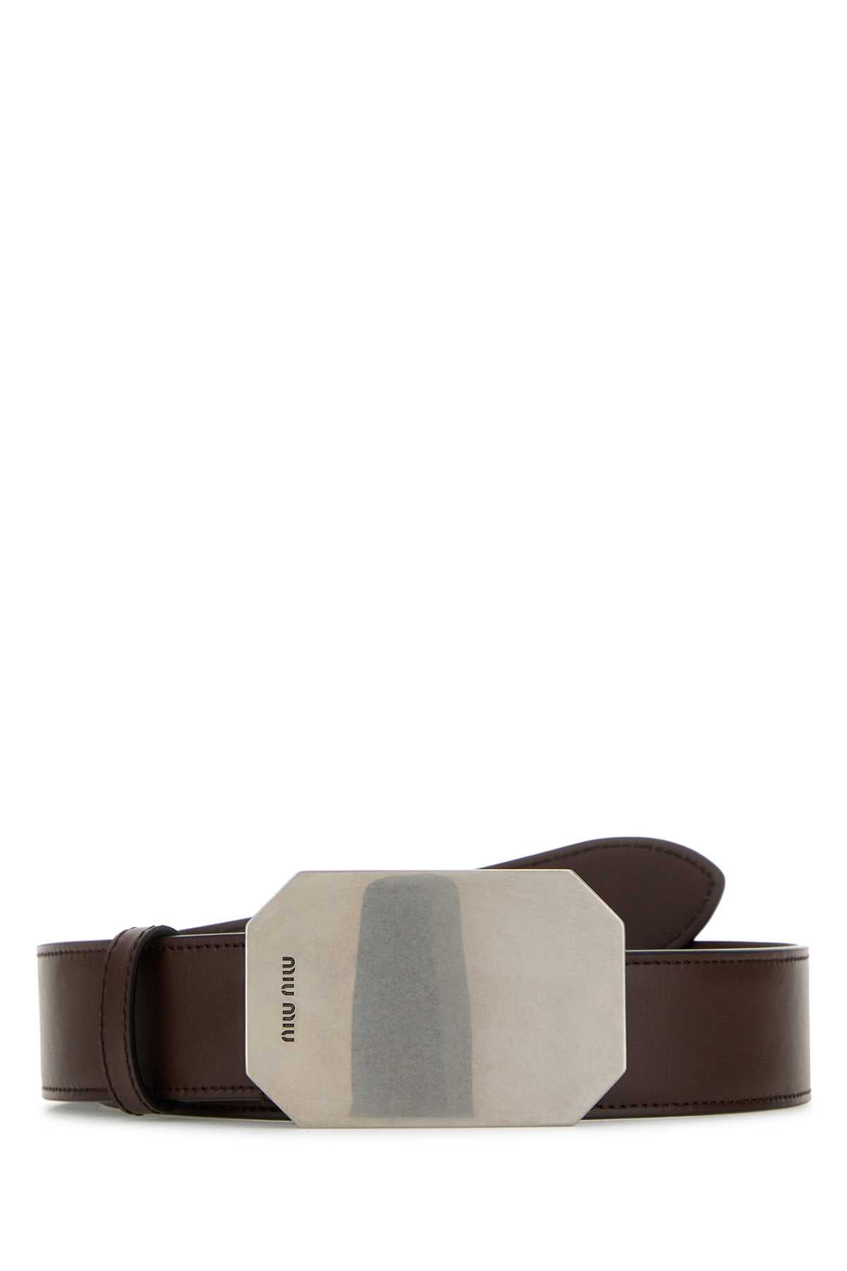 Miu Miu Cinture Belt — Brown