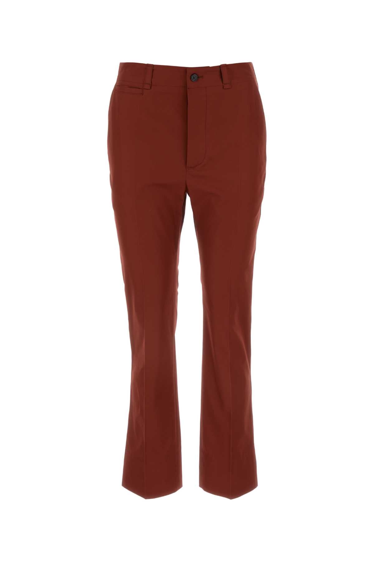 Saint Laurent Twill Trousers — Red