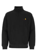 Carhartt Wip Half-Zip Cotton-Blend Sweatshirt — Black