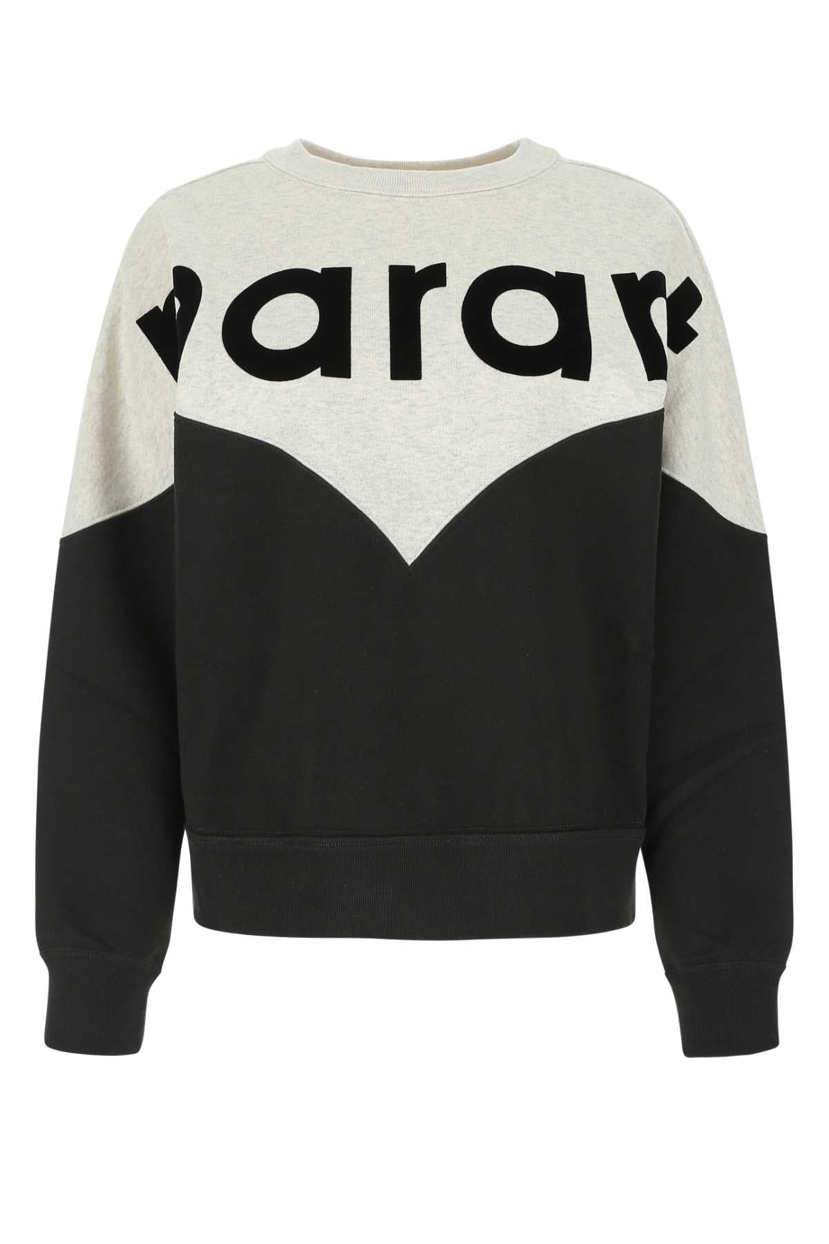 Isabel Marant Etoile Two-Tone Cotton Blend Sweatshirt — Black
