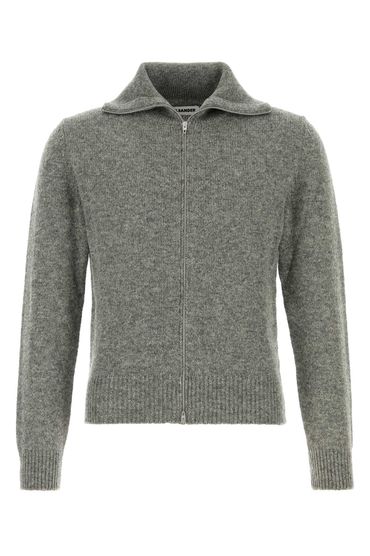 Jil Sander Wool Blend Cardigan — Gray