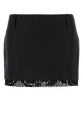 Magda Butrym Lace-Trimmed Silk Skirt — Black
