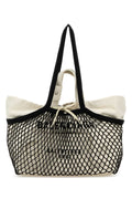 Balenciaga Two-Tone Canvas and Mesh Tote Bag — Multicolor