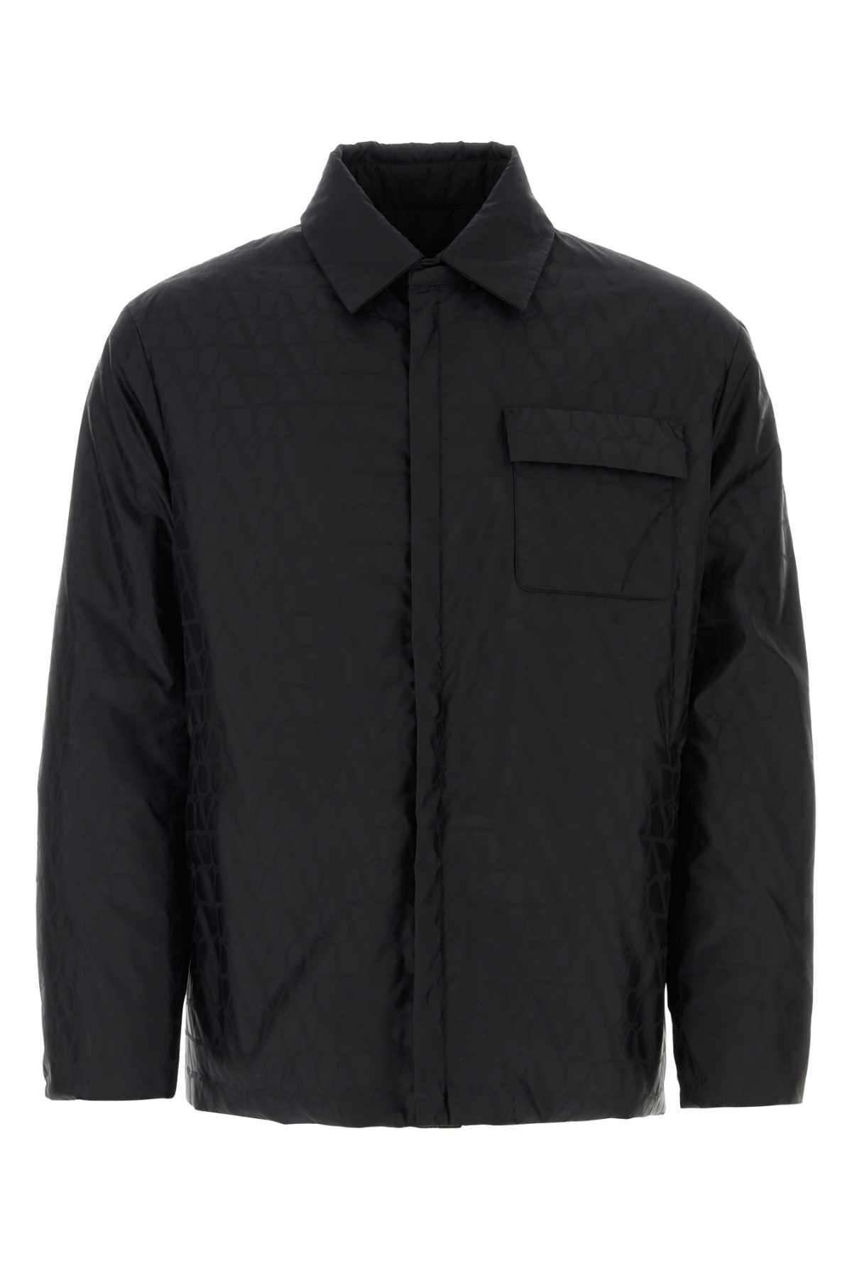 Valentino Garavani Nylon Toile Iconographe Shirt — Black