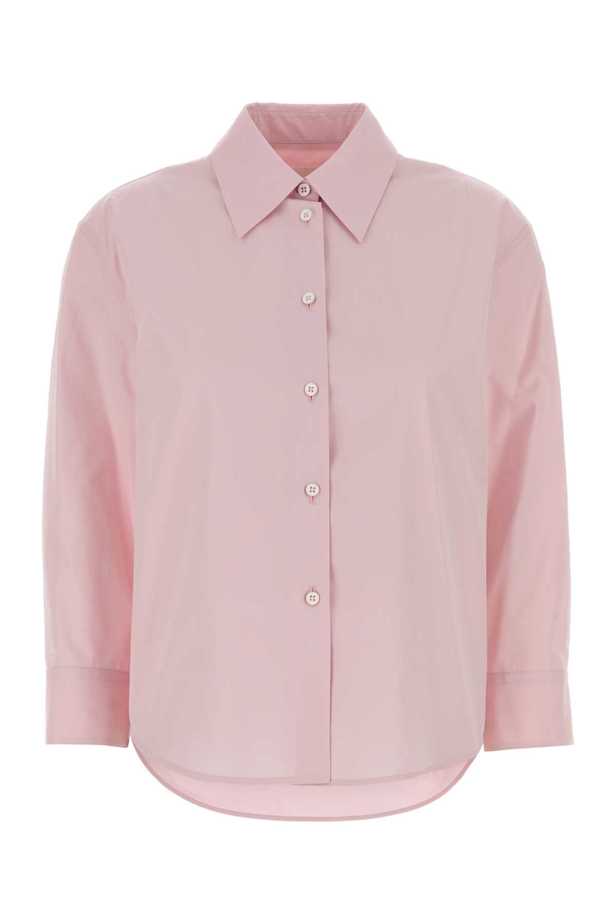 Jil Sander Cotton Poplin Shirt — Pink