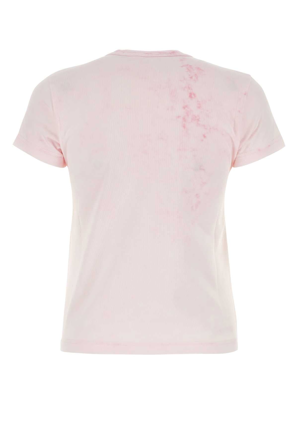 Alexander Wang Bleached Cotton T-Shirt — Pink