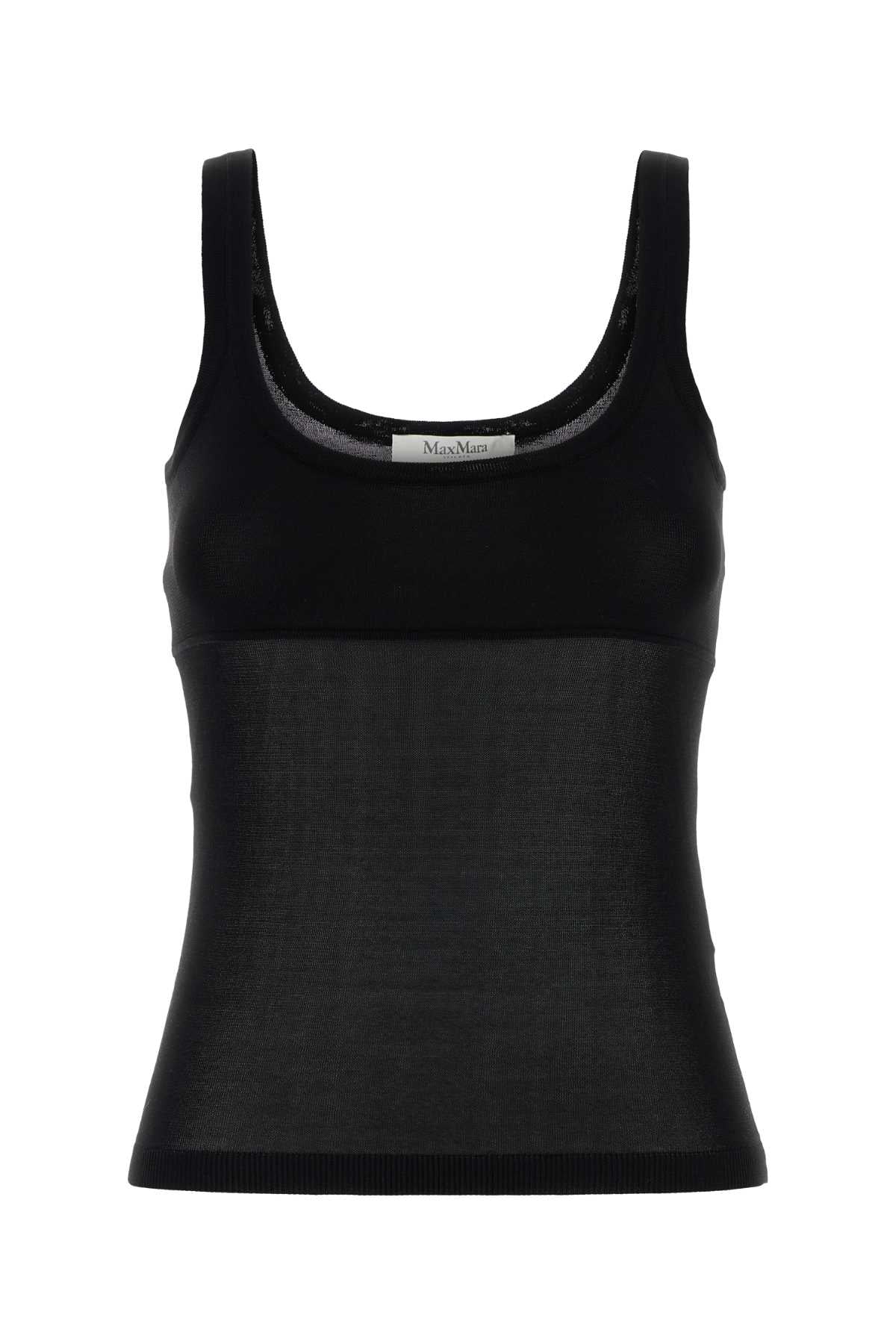 Max Mara Biada Tank Top — Black