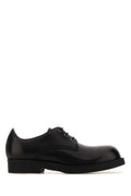 MM6 Maison Margiela Leather Lace-Up Oxford — Black