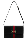 Gucci Horsebit Shoulder Bag — Black