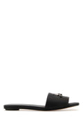 Alexander McQueen Leather Slide Slide Sandal — Black