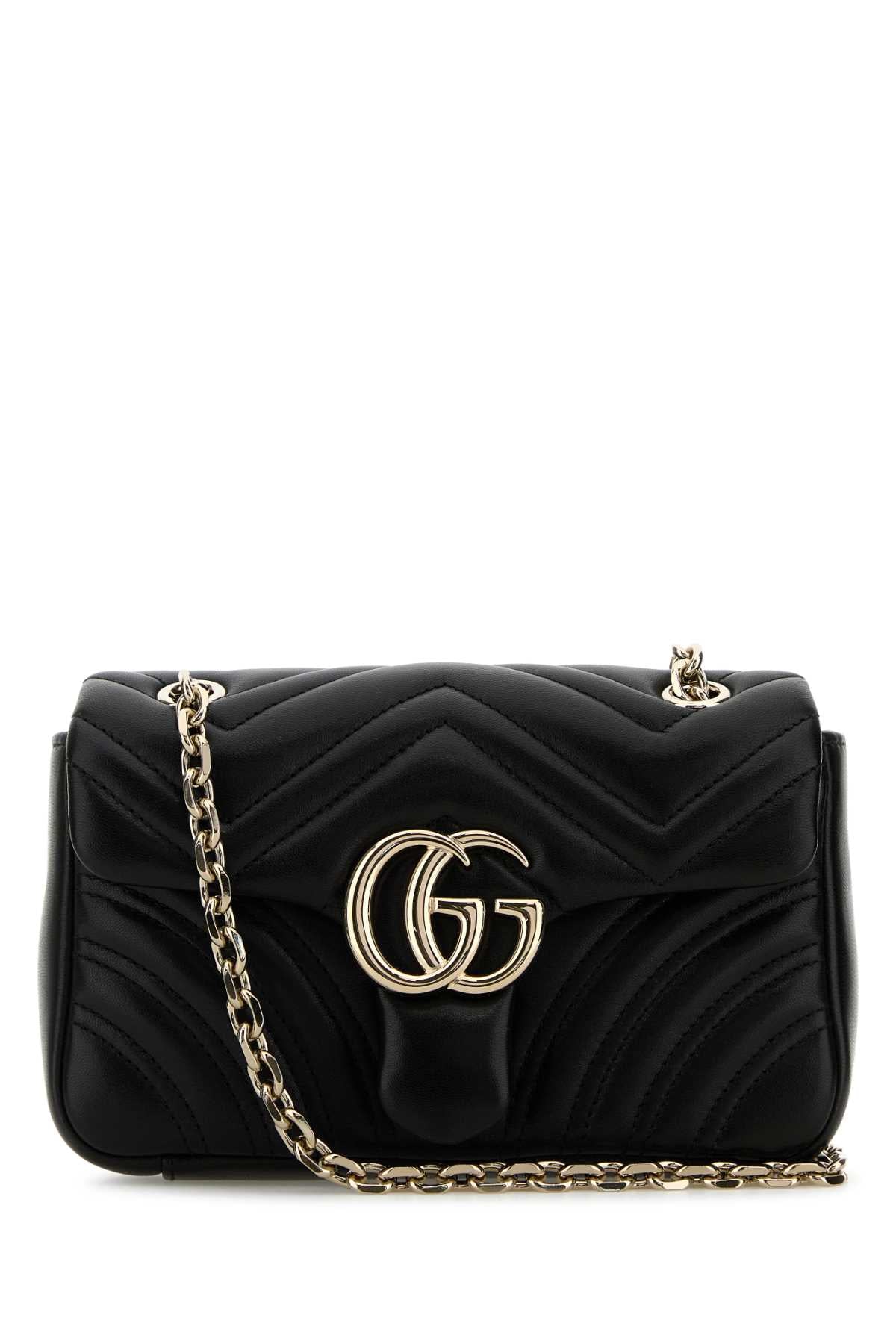 Gucci Quilted Nappa Leather Shoulder Bag — Black