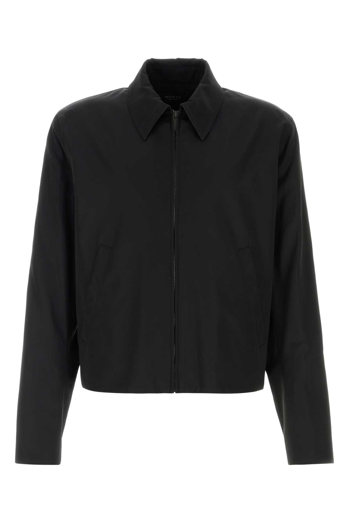 Gucci Faille Acetate Silk Mix Jacket — Black