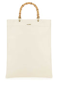 Jil Sander Leather Medium Tote Bag — Beige